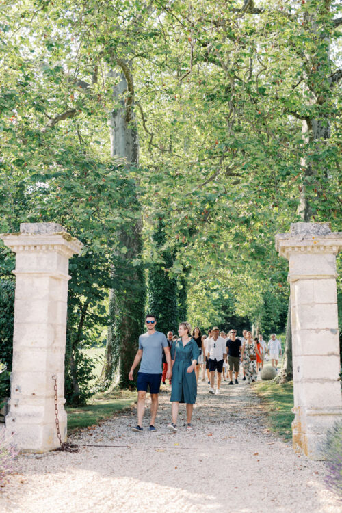 Romantic light and airy wedding photography at Château de Lerse in the Dordogne, France, during an elegant destination wedding.