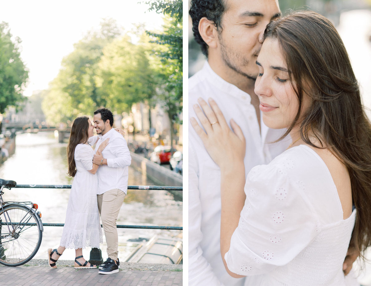 Fotoshoot in Amsterdam Photographer Couple Photoshoot Engagement Photos Loveshoot Holland Canal Streets